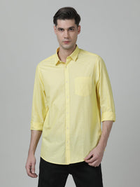 Yellow Printed Full Sleeve Casual Shirt