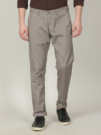 Checked Brown Casual Trouser