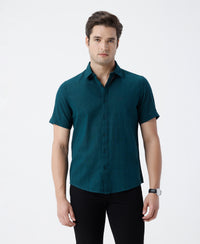 Men's Comfort Fit Shirt Crafted In Pure Cotton With Subtle Textured Fabric For Everyday Wear