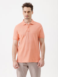Luxedrape Solid Polo T-Shirt In Blooming Dahlia