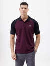 Heritage Raglan Crest Polo T-Shirt In Wine
