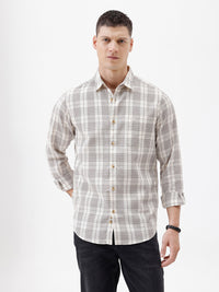 Waffle Textured Plaid Shirt