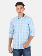 Crocodile Men's Cotton Melange Check Shirt Pink