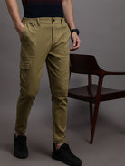 KHAKI PREMIUM CARGO JOGGER IN SUPER SOFT FABRIC