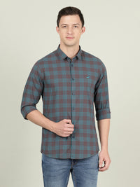 Wine Red Checked Full Sleeve Shirt