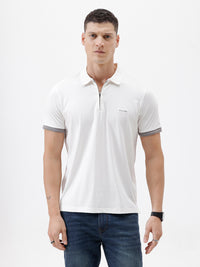 Solid Luxe Polo T-Shirt In White