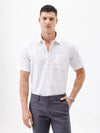 Men's Comfort Fit Checked Shirts White