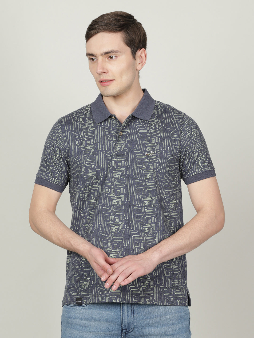 Crocodile All Over Print Polo T-shirt