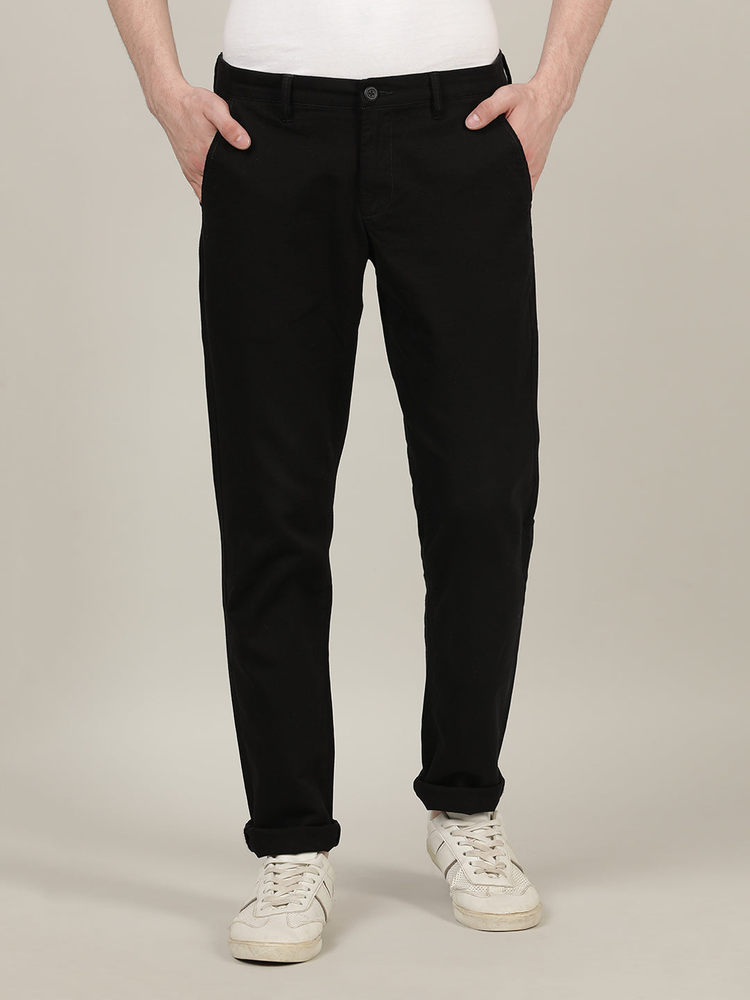Crocodile Men Black Slim Fit Trouser