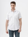 100% Cotton Textured Shirt White