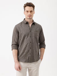 Heritage Leaf Jacquard Cotton Shirt