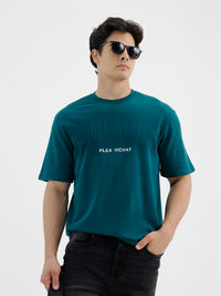 Oversized Graphic Print Stone Wash T-Shirt