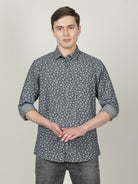 Crocodile Grey Slim Fit Shirt