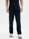Dark Blue Solid Cotton Denim