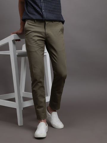Classic Stretch Olive Chino With Peached Fabric