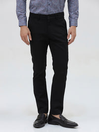 Men Slim Fit Casual Trouser Black