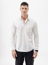 Men's Comfort Fit Checked Shirts Off White