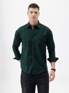 100% Cotton Texture Shirt Green