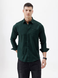100% Cotton Texture Shirt Green