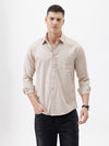 100% Cotton Texture Shirt Beige