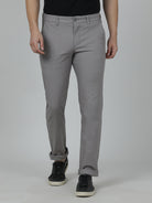 Crocodile Slim Fit Grey Trouser for Men