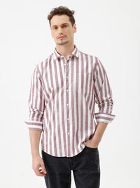 Cotton Melange Stripe Shirt