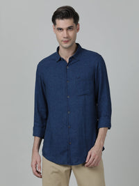 Indigo Navy Solid Full Sleeve Shirt
