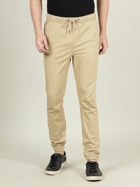Solid Khaki Brown Joggers