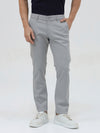 Men Slim Fit Grey Casual Trouser