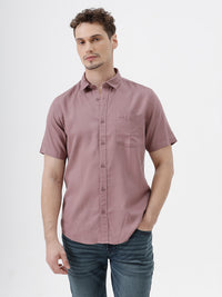 Men's  Pink Shirts Comfort Fit Solid