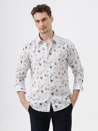 Water Colour Print Lyocell Blend Shirt
