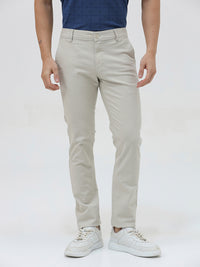 Men Grey Slim Fit Casual Trouser