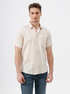 Linen Blend Natural Jacquard Shirt