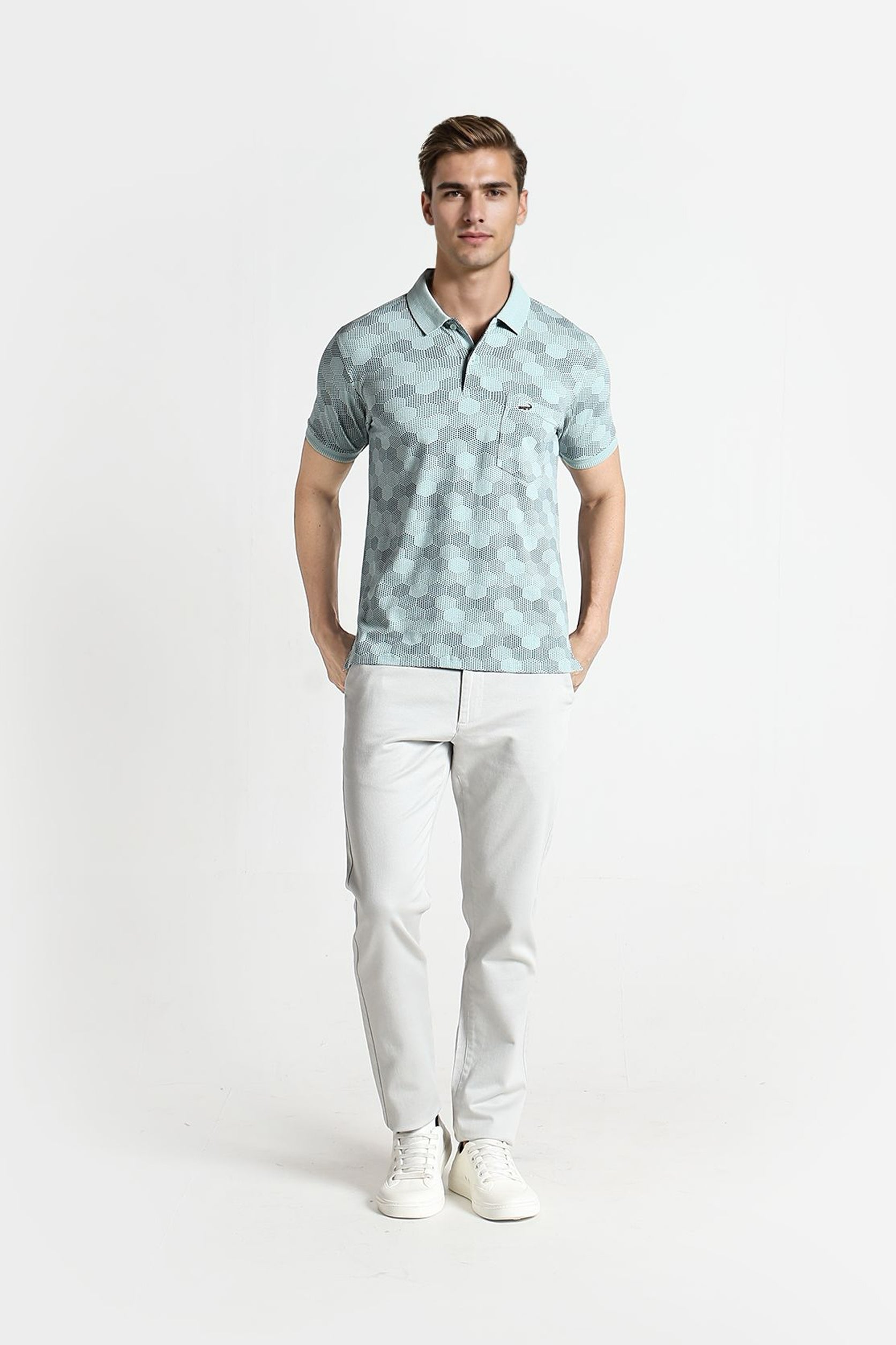 Men Printed Polo T-shirt Online