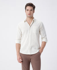 Cotton Linen Stripe Shirt