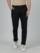 Crocodile Men's Slim Fit Black Trouser