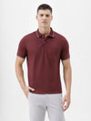 Maroon Solid Polo T-Shirt with Pocket