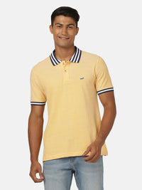 Golden Yellow Solid Polo T-Shirt