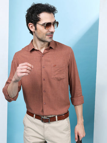 Ultra Soft Premium Viscose Melange Shirt Rust