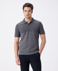 Birds Eye Engineered Stripe Polo Grey