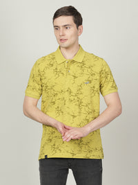 Printed Green Polo T-Shirt