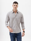 Men's Comfort Fit Checked Shirts Light Brown
