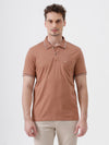Solid Light Brown Polo T-Shirt
