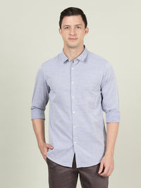 Blue Full Sleeve Striped Casual Shirt