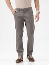 Men's Slim Fit Solid Trousers Olive Green