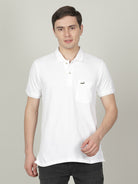 Crocodile Men's White Slim Fit T-shirt