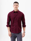100% Cotton Red Textured Shirt