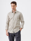 Mesh Weave Dobby Shirt Beige
