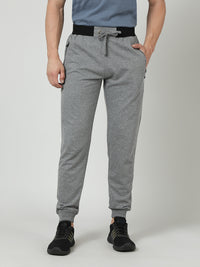 Slim Fit Grey Joggers in French Terry