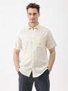 Men's Cream Shirts - Comfort Fit Solid